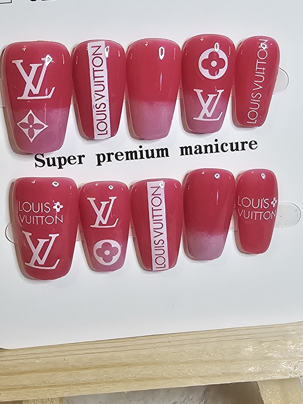 Luxury-Inspired Hot Pink Press-On Nail Set